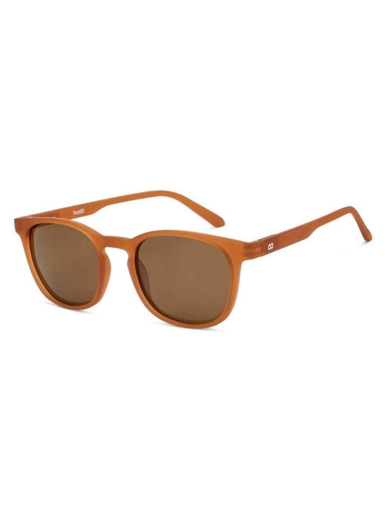 HUSTLR Brown Wayfarer Polarised and UV Protected Lens Unisex Sunglasses