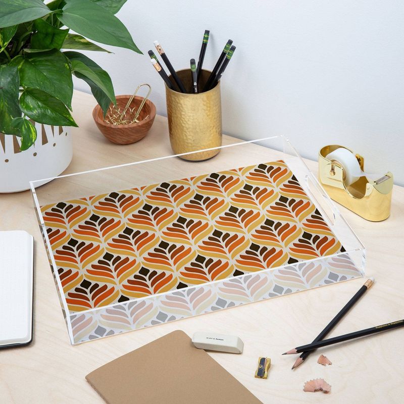 17" x 14" Acrylic Alisa Galitsyna Retro Flower Tray - society6