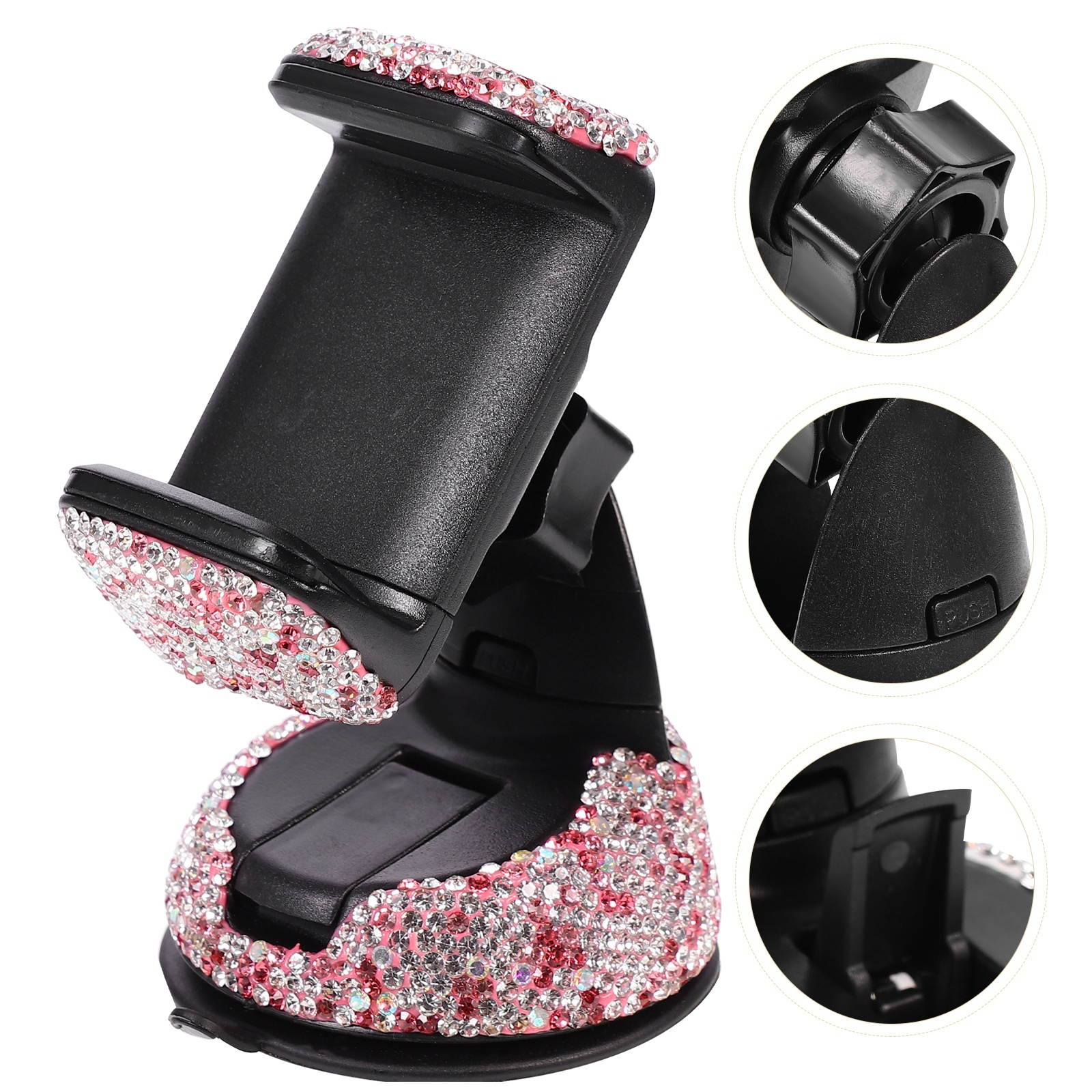 1pc Rhinestone Air Outlet Dashboard Navigation Suction Cup Mobile Phone Rack