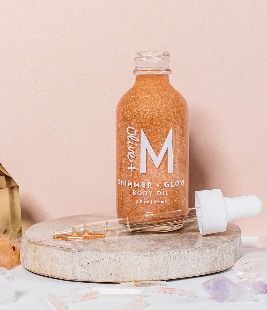 Olive + M Shimmer and Glow Body Oil, 2 oz.