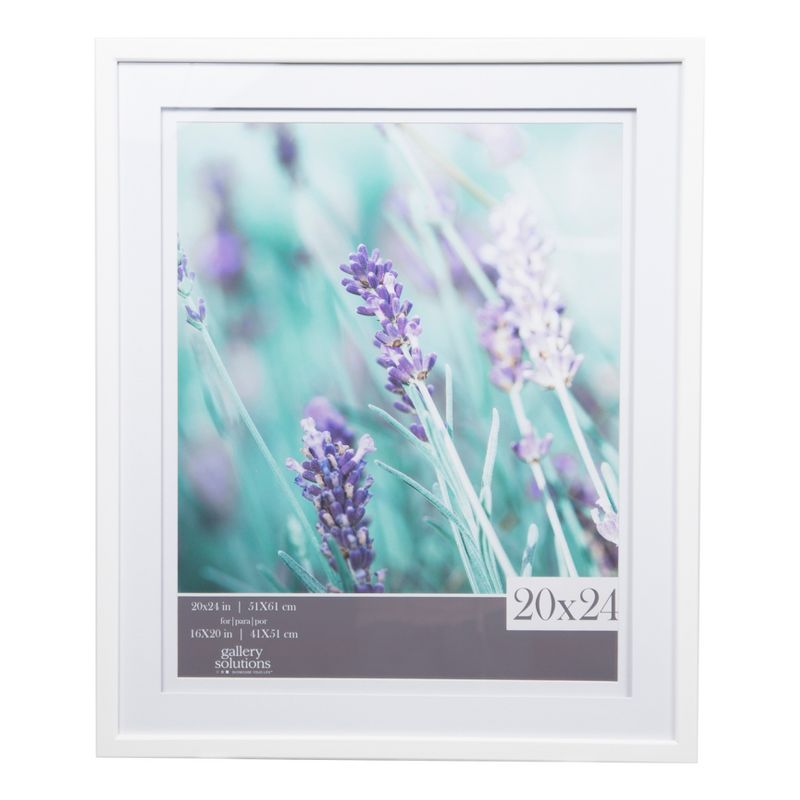 20" x 24" Wide Double Matted to 16" x 20" Frame White - Gallery Solutions