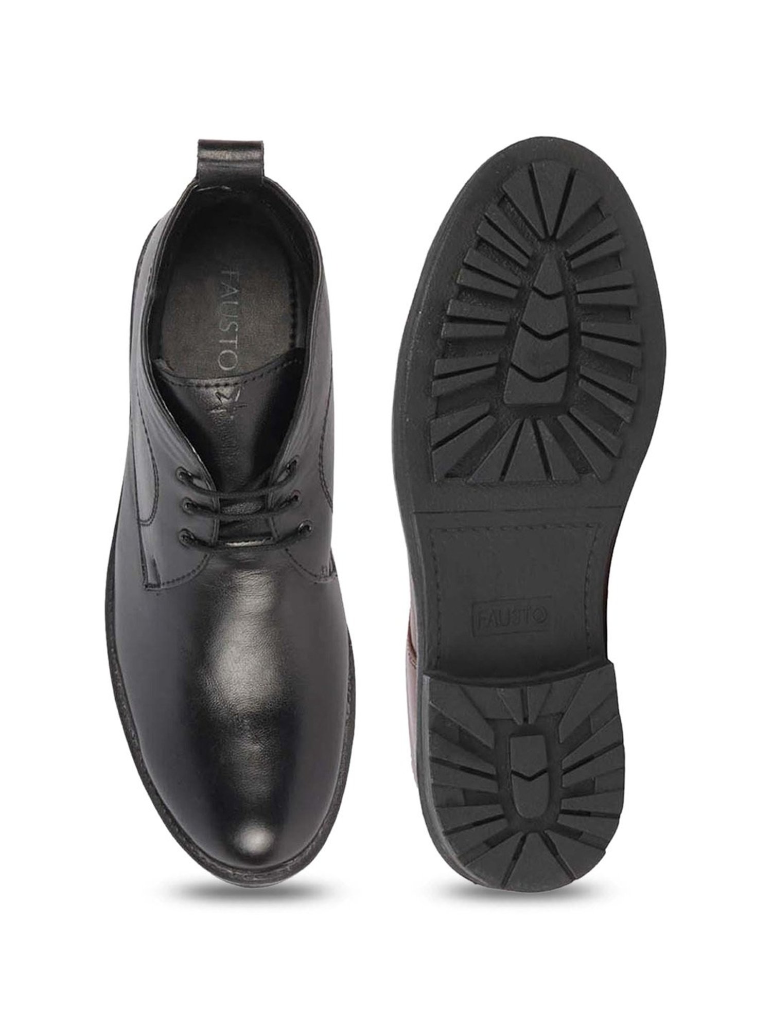 Fausto Men's Black Chukka Boots