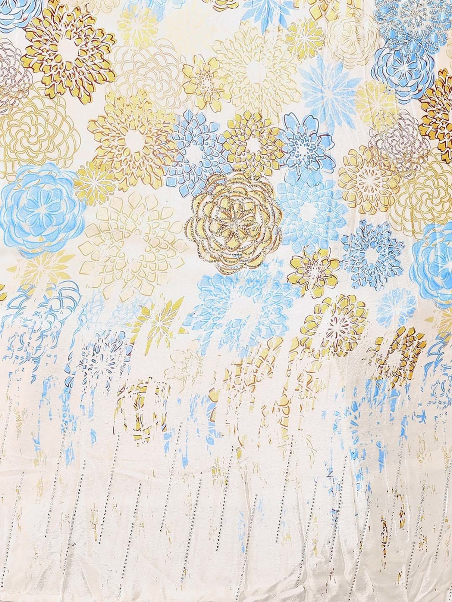 PURVAJA Beige & Yellow Printed Lehenga Choli Set With Dupatta