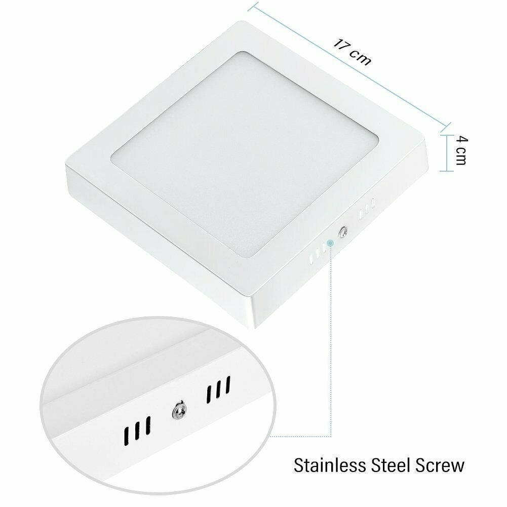 6W 12W LED Ceiling Pane Light Square Bedroom Kitchen Wall Downlight Fixture
