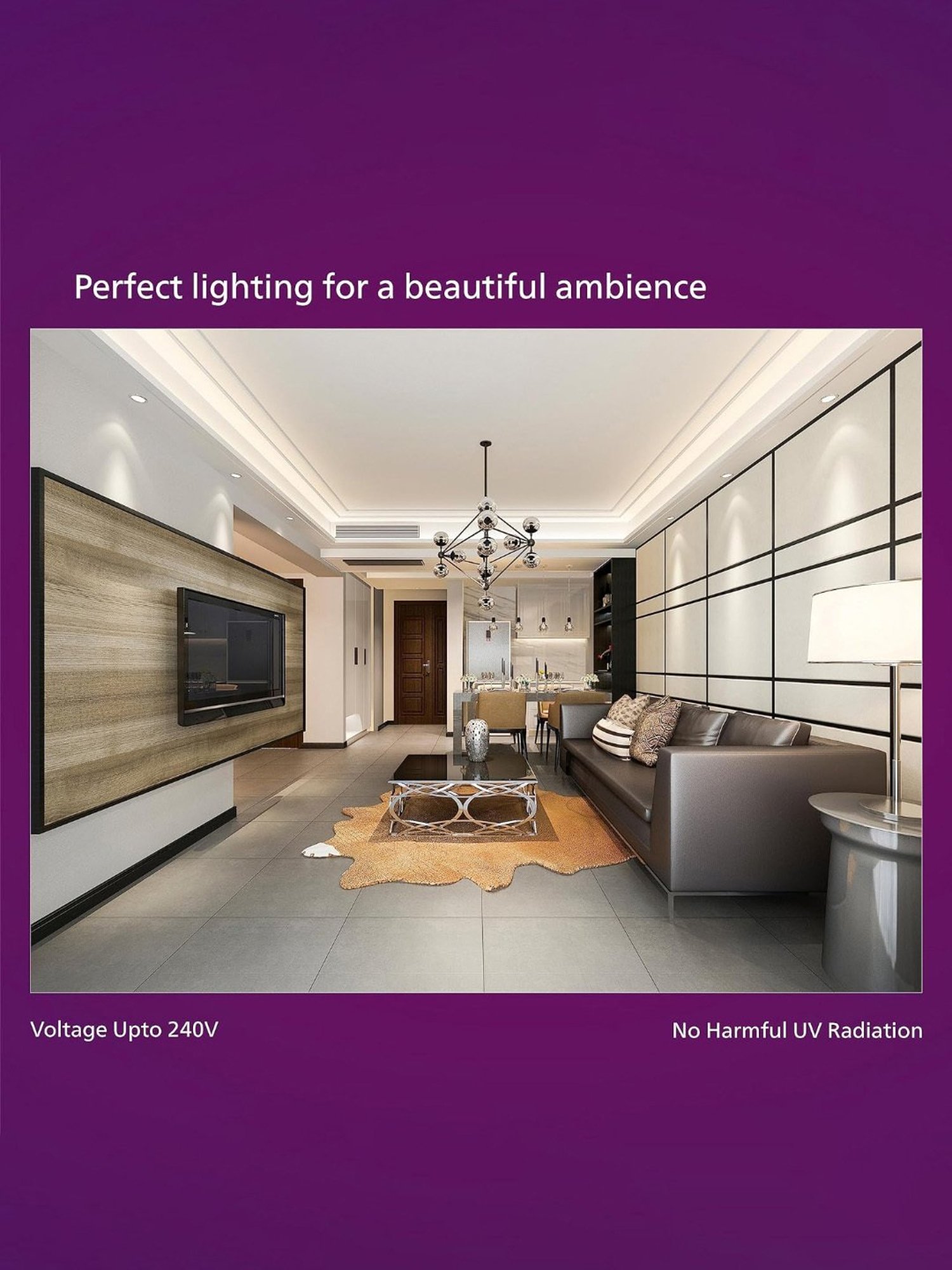 Philips LED Cove Light for Ceiling with 5 Mtr LED Strip for Home Decor Pack of 6 (Natural White)