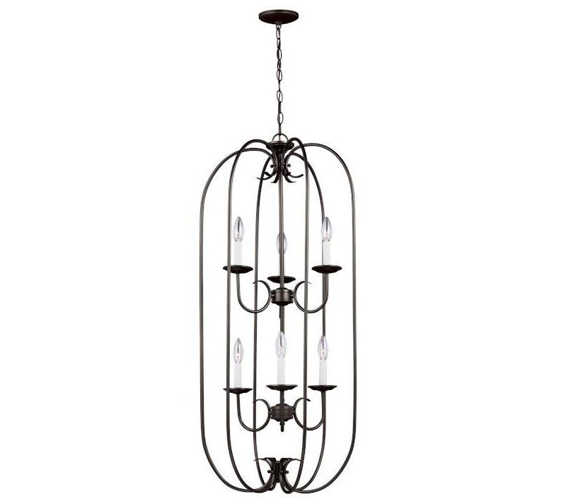 Sea Gull Lighting Holman 6-Light 18" Hall / Foyer Pendant, Heirloom Bronze 51807-782
