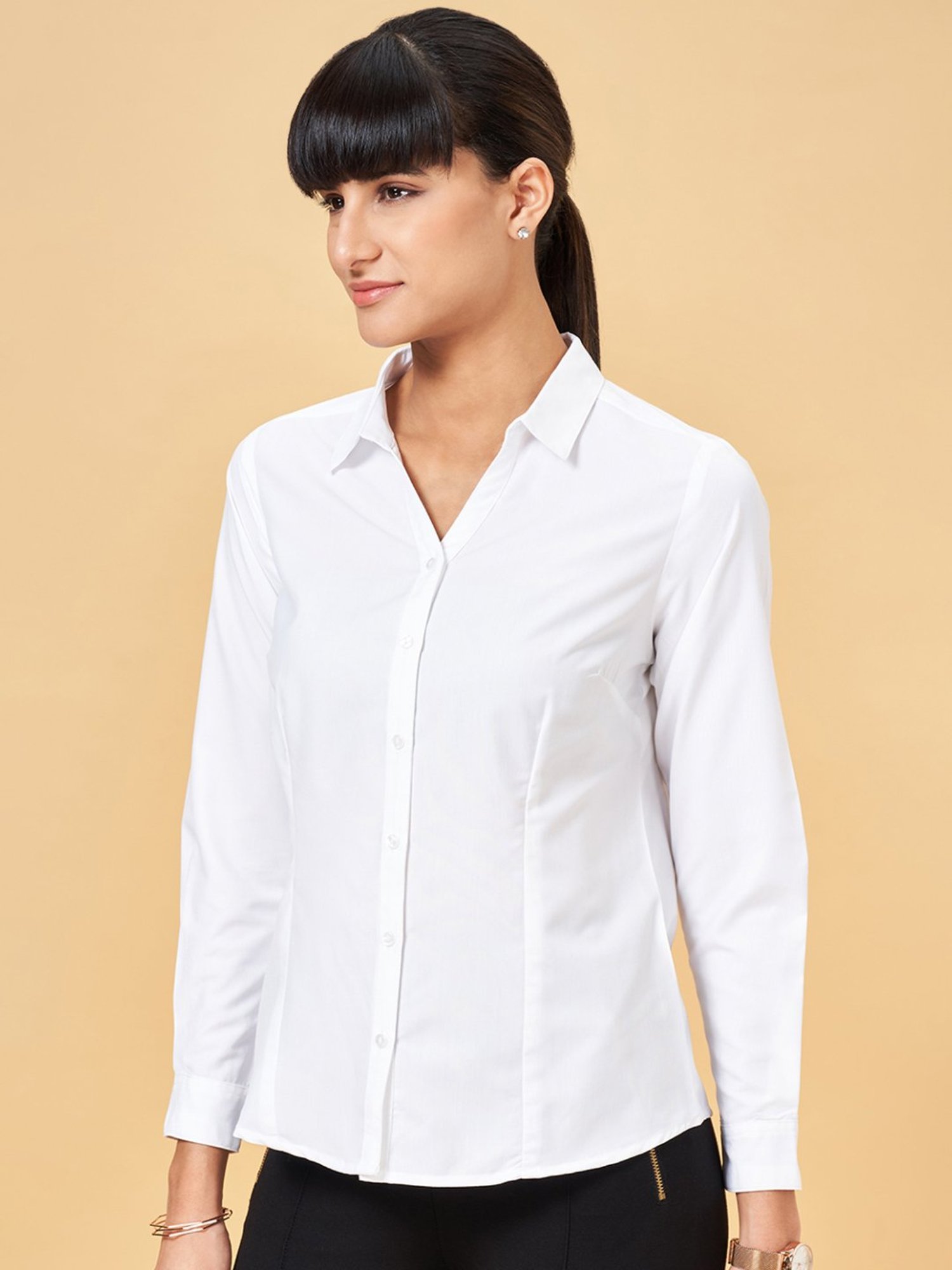 Style Quotient Brown Regular Fit Formal Shirt