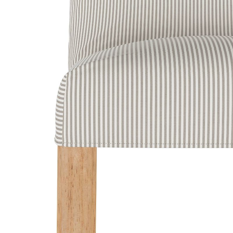 Slipcover Barstool Oxford Stripe Taupe - Skyline Furniture