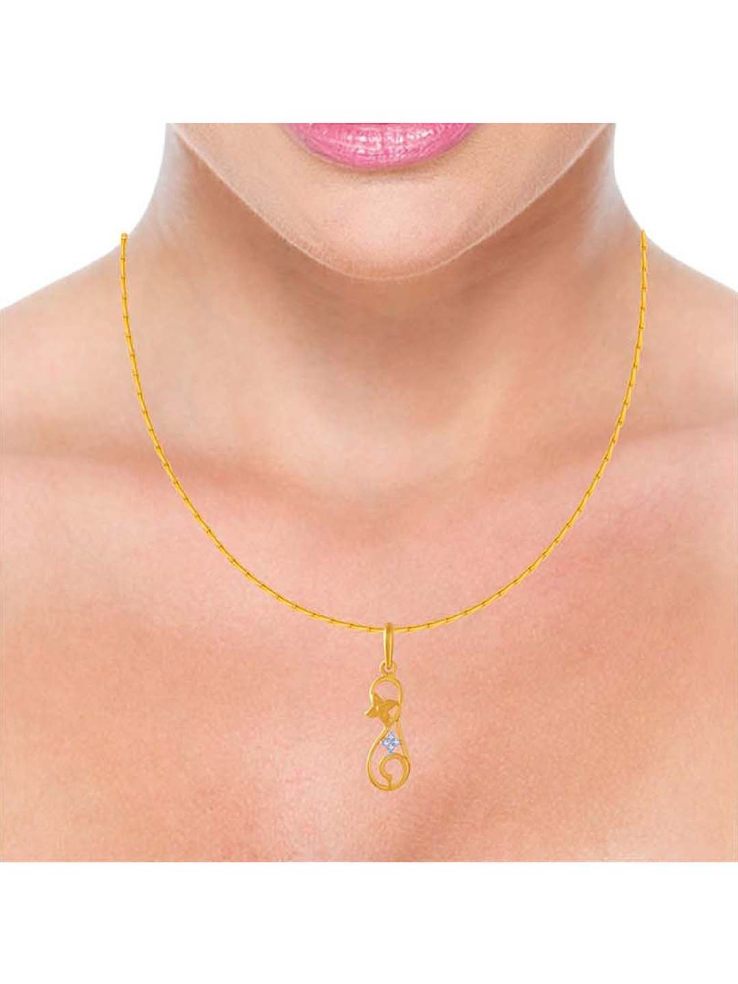 P.C. Chandra Jewellers 14 kt Gold Pendant without Chain