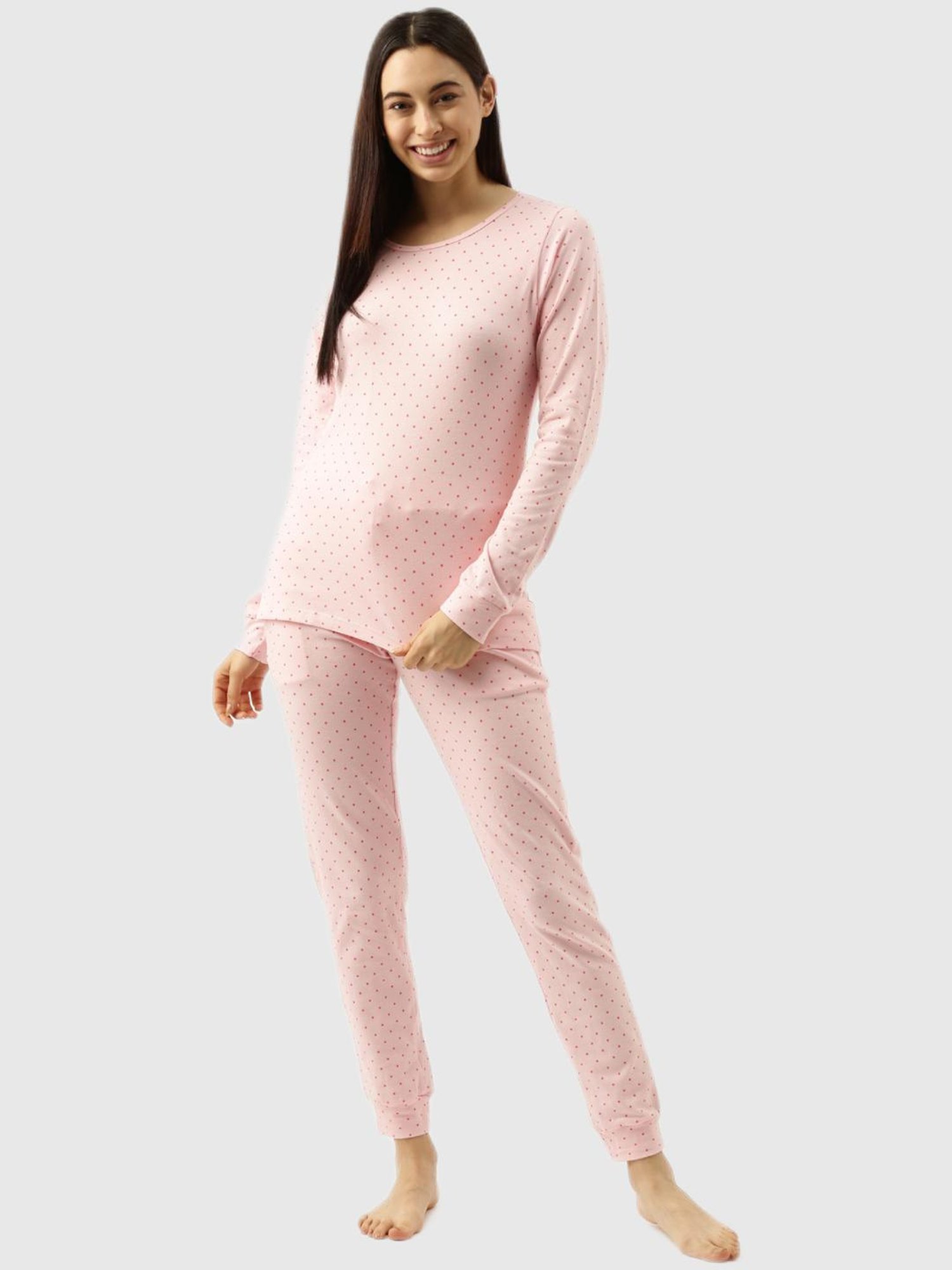 Clt.s Pink Polka Dot Pajama Set