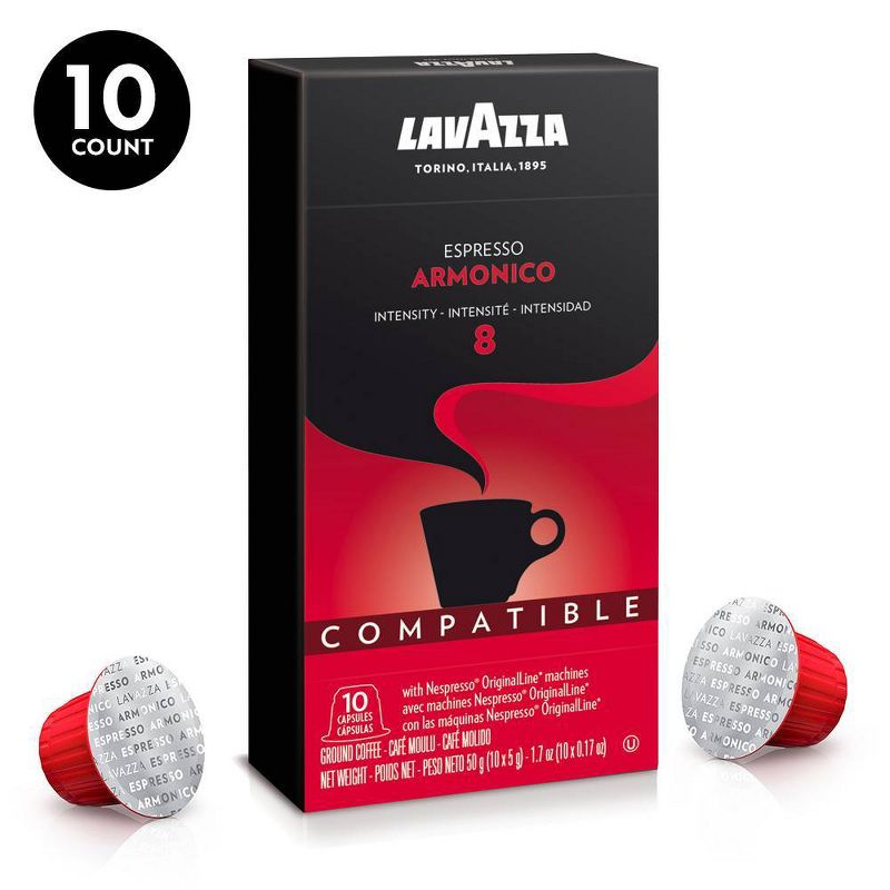 Lavazza Armonico Dark Roast Nespresso Compatible Capsules - 10ct