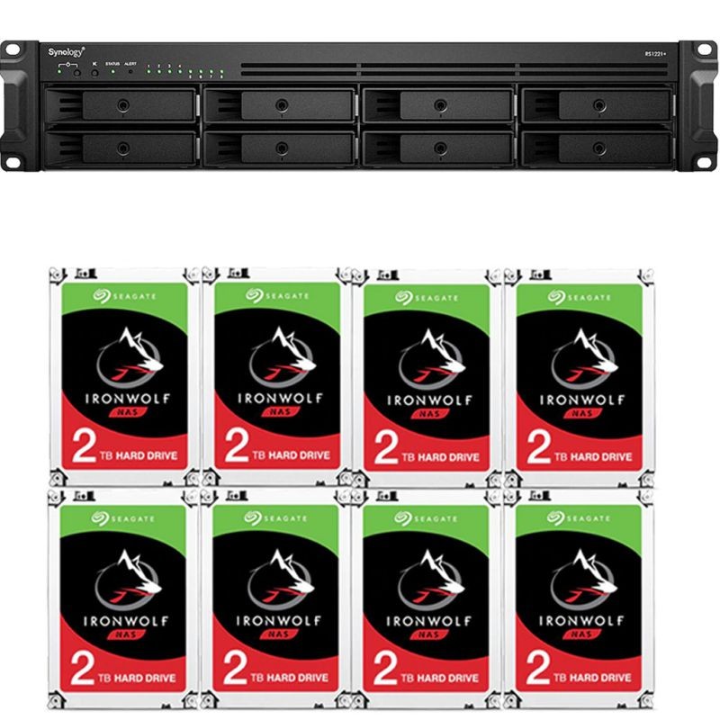 Synology RS1221+ RackStation with 32GB RAM and 96TB (8 x 12TB) of Seagate Ironwolf NAS Drives Fully Assembled and Tested By CustomTechSales