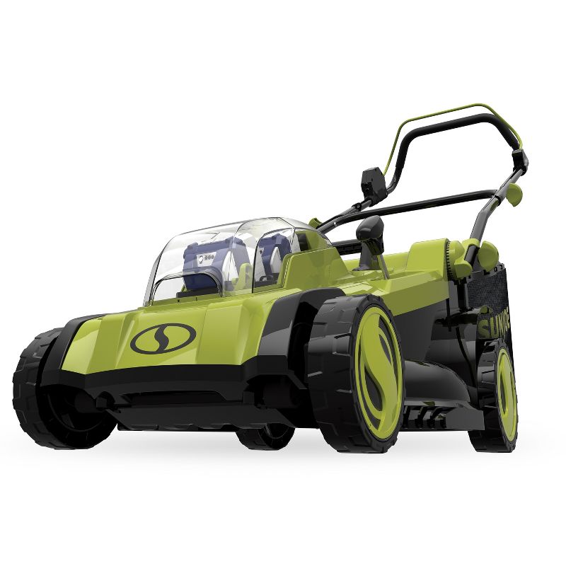 Sun Joe 24V-X2-17LM 48-Volt iON+ Cordless Lawn Mower Kit | 17-inch | 6-Position | W/ 2 x 4.0-Ah Batteries, Dual Port Charger, and Collection Bag.