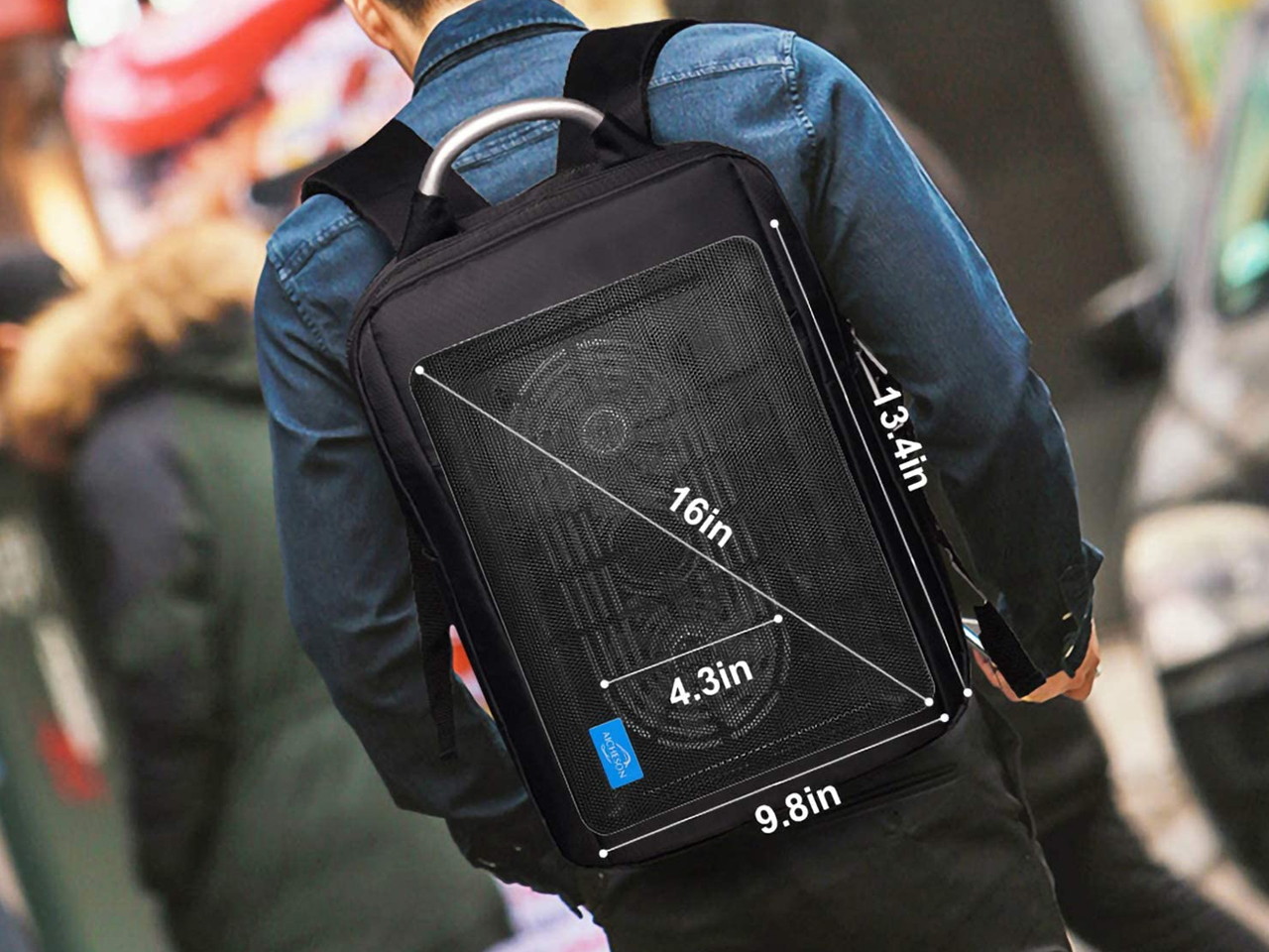 Laptop Cooling Pad, Laptop Cooler with 5 Quiet Red LED Fans for 12"-17" Inch Laptop, Dual USB 2.0 Ports, Portable Angle Adjustable Laptop Stand for Gaming Laptop-Green