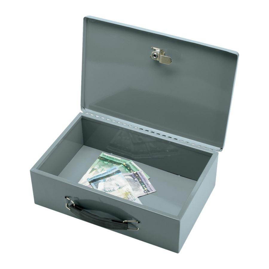 Sparco Security Chest w/2 Keys Steel 12-3/4"x8-1/4"x3-3/4" Gray 15502