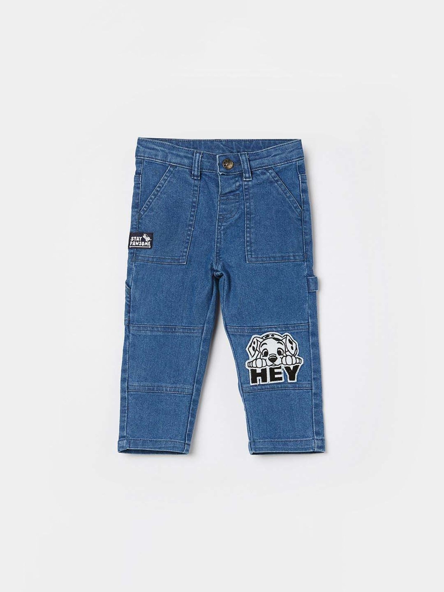 Juniors by Lifestyle Boys Blue Cotton Printed Jeans