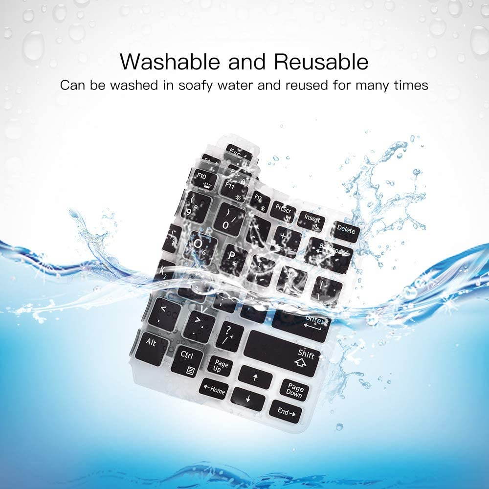 Dell Latitude Keyboard Cover for Dell Latitude E7450 E7470 E5470 E7480 E5450 5480 5490 7490, Dell 3340 E3340 Laptop Silicone Keyboard Skin Keyboard Protector, Gradual Purple (US Layout, with Pointing)