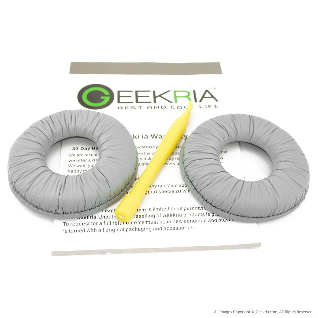 Geekria Earpad for Sony MDR-V150 V200 V250 V300 V400 ZX300 Headphones Replacement Ear Pad / Ear Cushion / Ear Cups / Ear Cover / Earpads Repair Parts with Repair Tool (Gray)