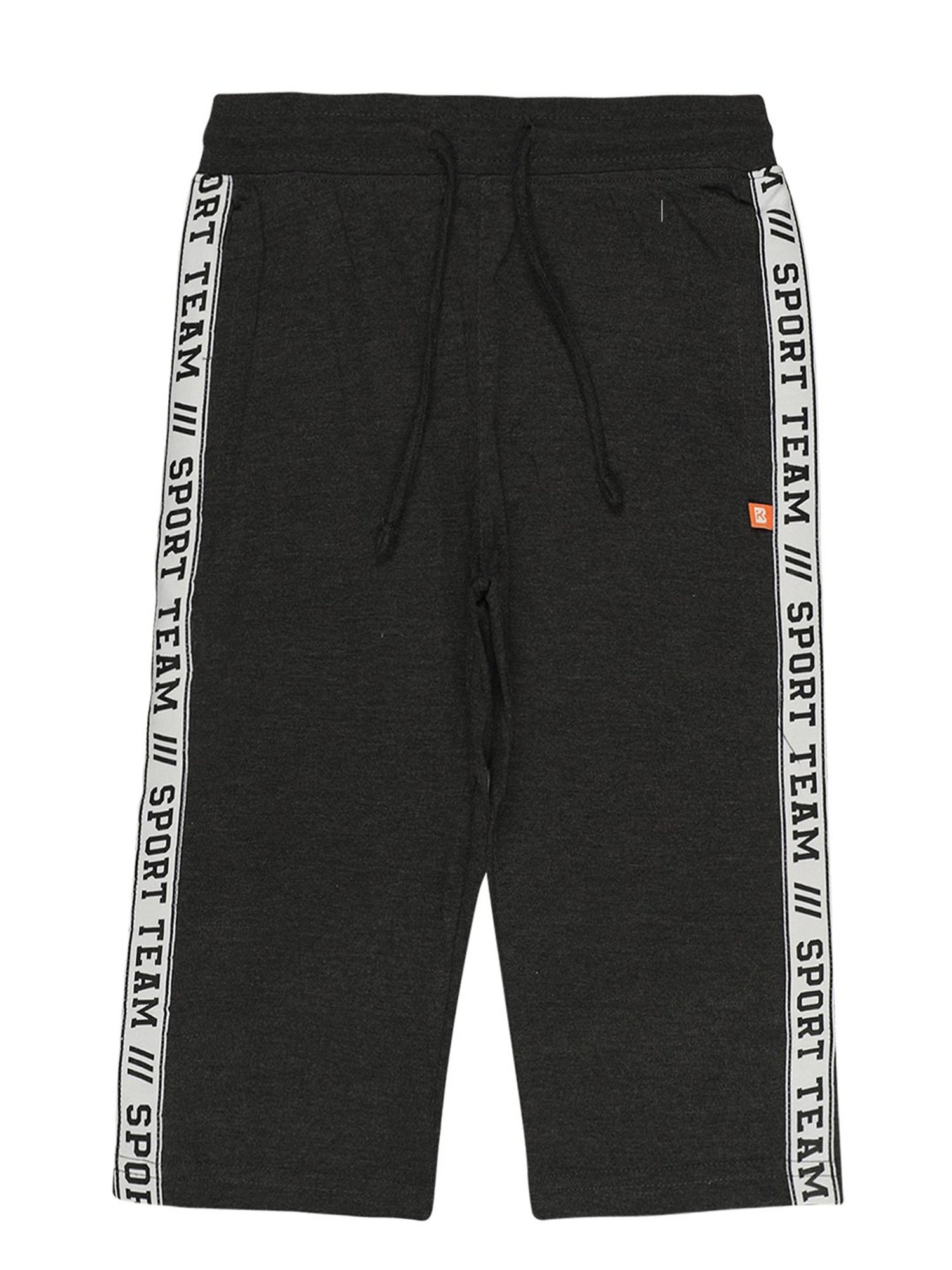 Bodycare Boys Dark Grey Melange Solid Capri