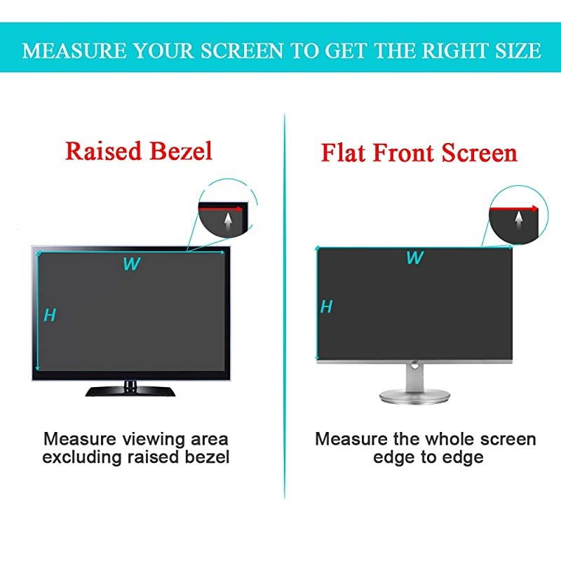 Privacy Screen Filter for 24 Inches Desktop Computer Widescreen Monitor with Aspect Ratio 16:10, Anti Glare and Anti Blue Light Protection (24.0" Widescreen-16:10)