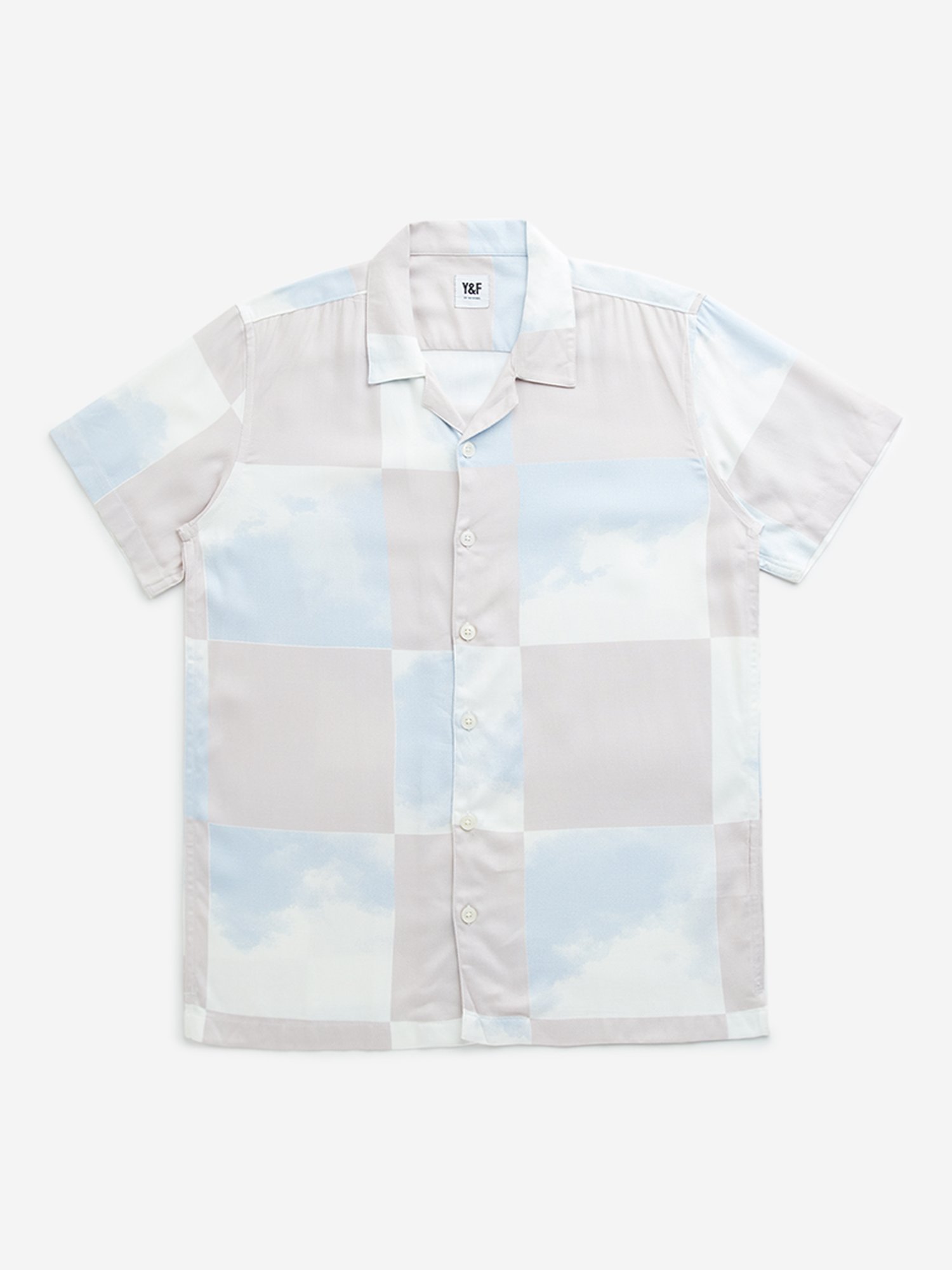 Y&F Kids by Westside Dusty Pink Checkered Resort-Fit Shirt