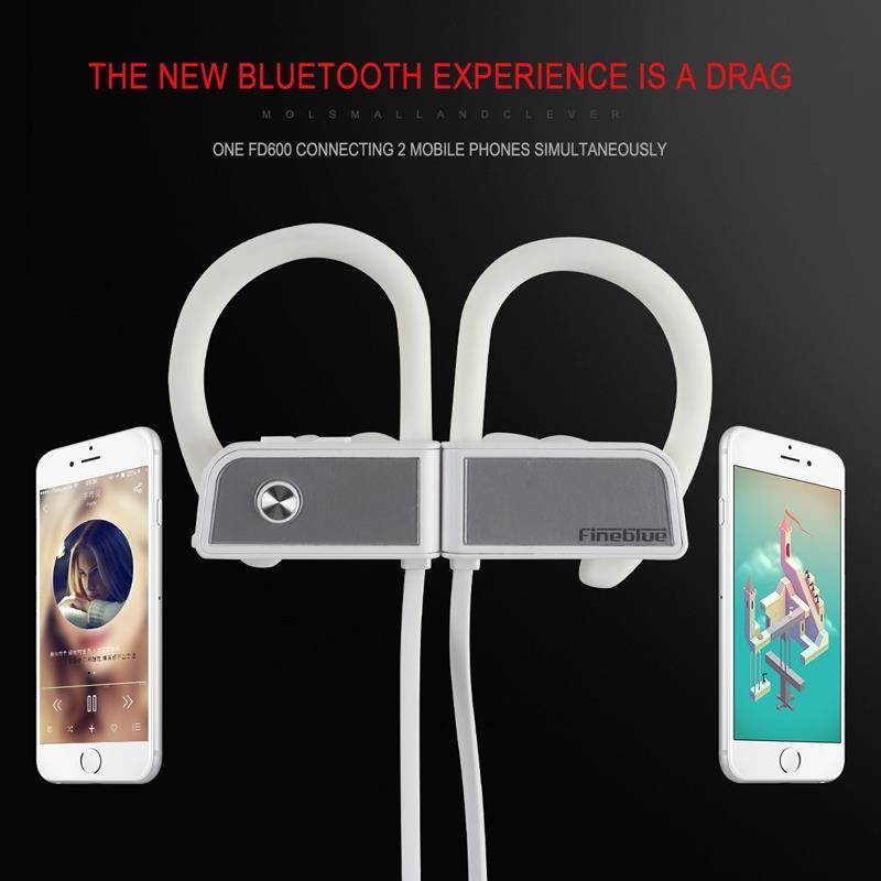 Fineblue FA80 Wireless Bluetooth earphone Stereo Bass Music Earphone Handsfree With Mic Neckband waterproof IPX-5 Sports Stereo (Green)