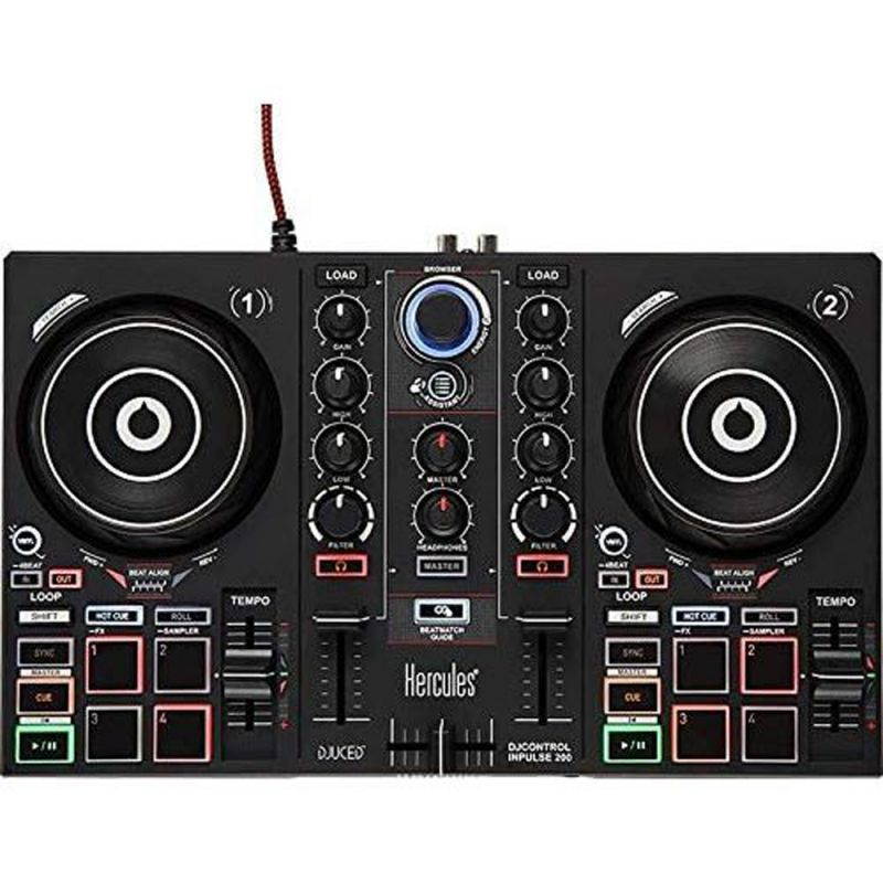 Hercules DJControl Inpulse 200 2-Channel DJ Controller for DJUCED + Headphones