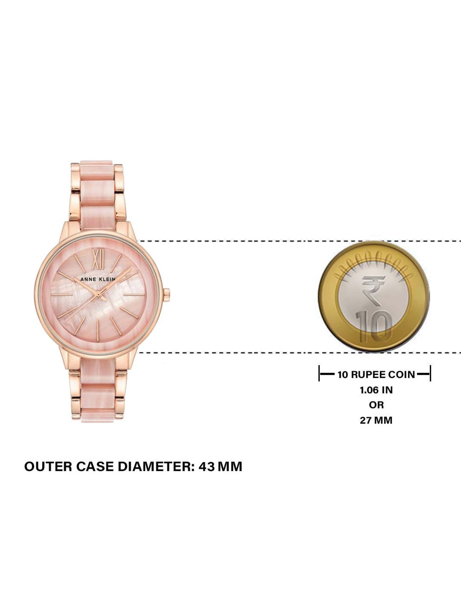 Anne Klein NEAK1412PKRG On Trend Analog Watch for Women