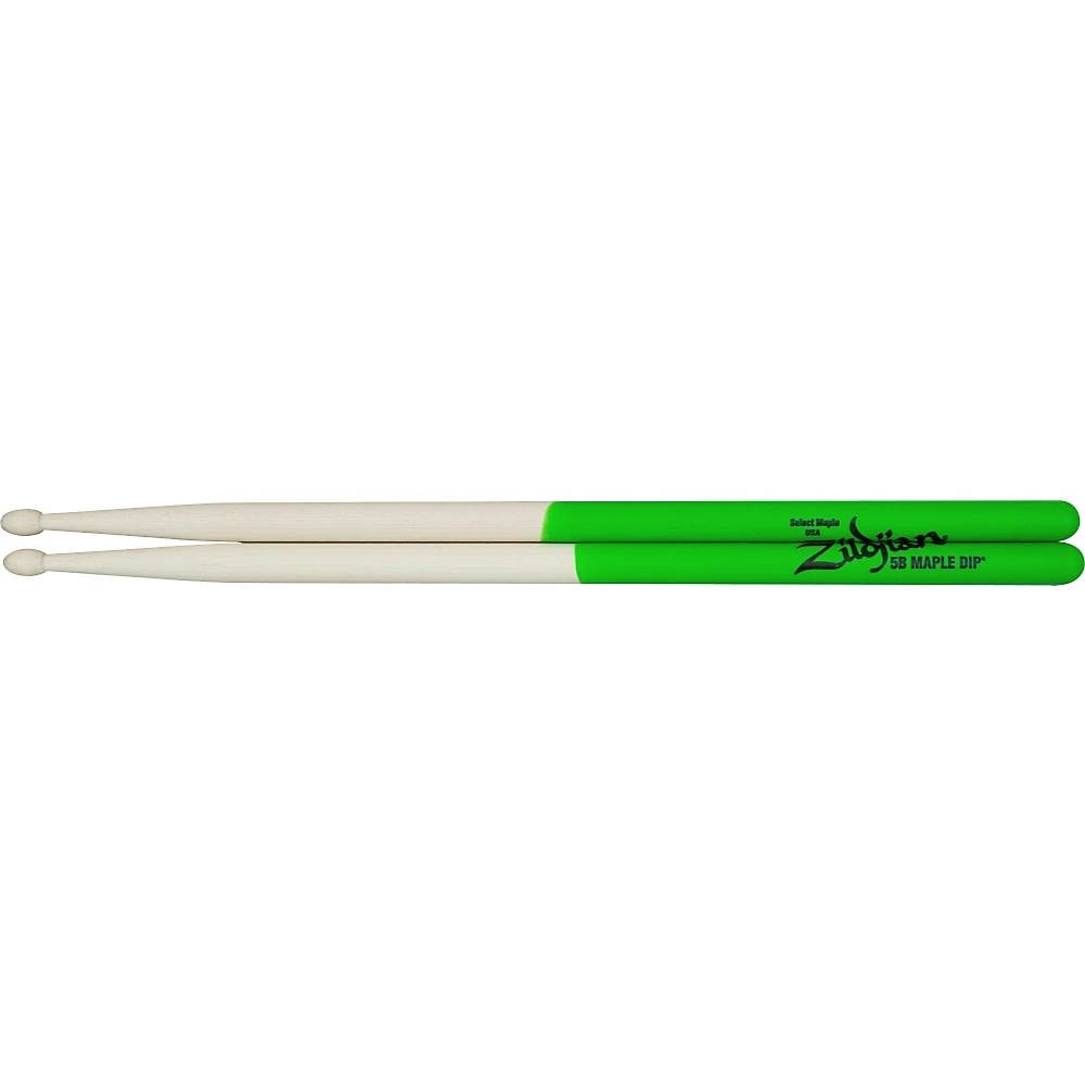 Zildjian Maple Green DIP Drumsticks 3-Pack 5B Wood Tip