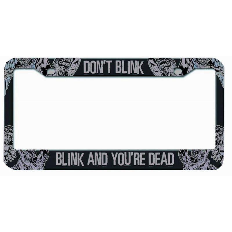 Seven20 Doctor Who Licence Plate Frame "Don't Blink Blink And You Are Dead"