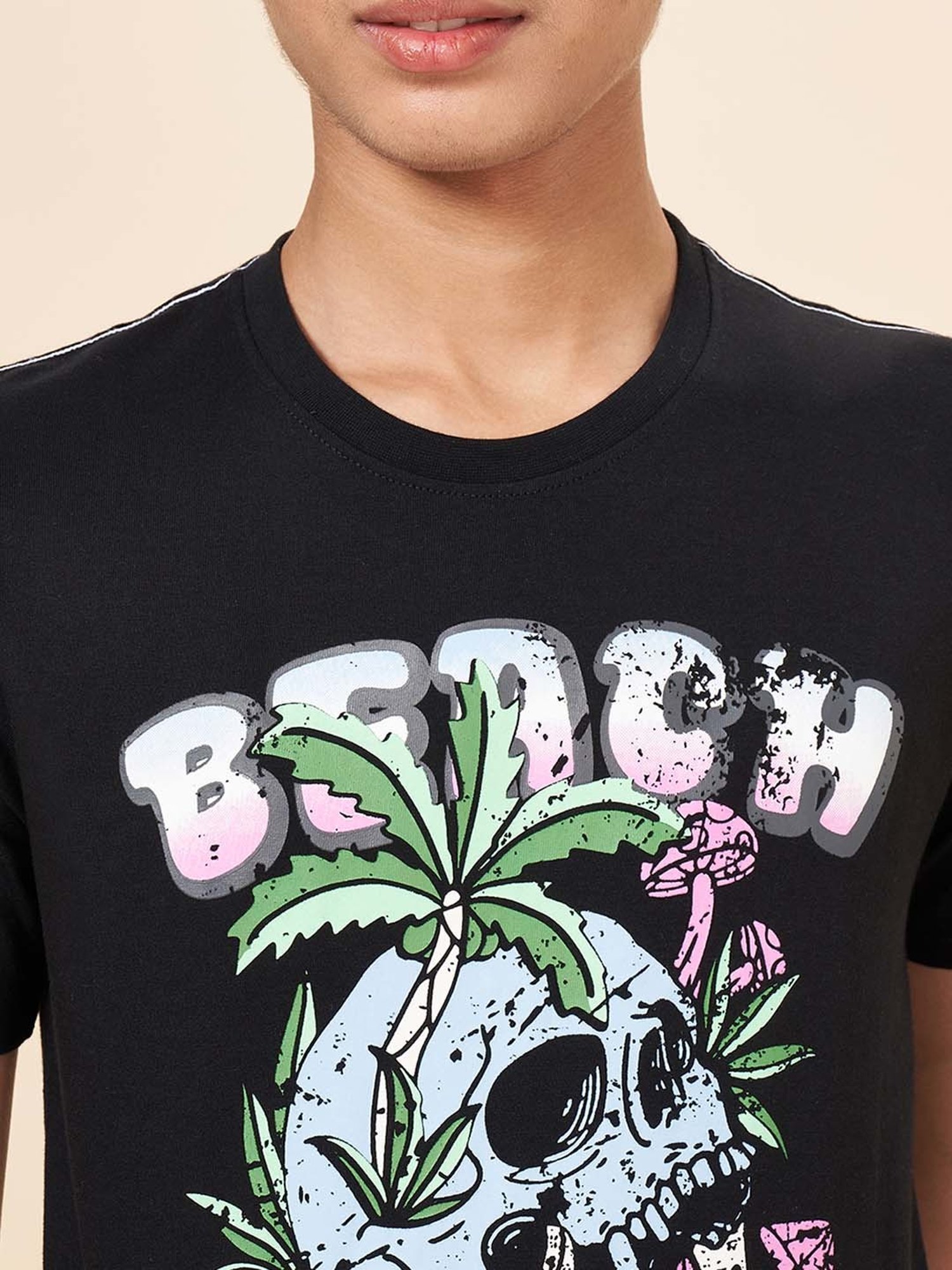 Coolsters by Pantaloons Kids Jet Black Cotton Printed T-Shirt