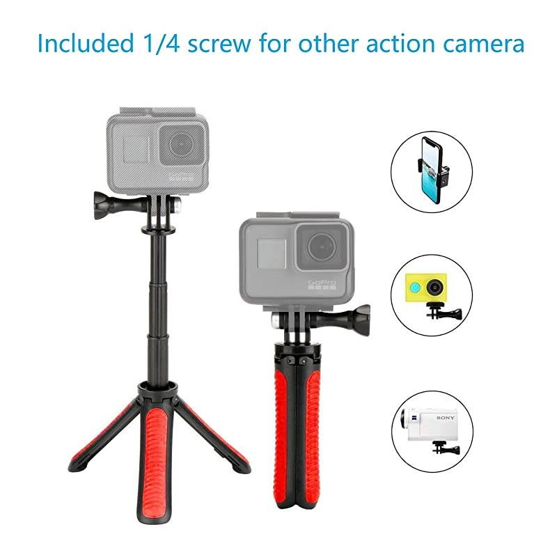 Mini Selfie Stick Tripod Kit Two in One for GoPro AKASO Action Camera and Cell Phone Accessories