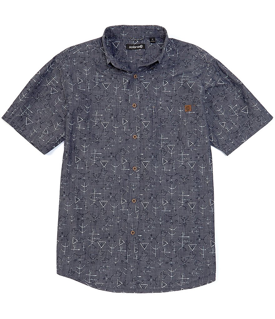 Solaris Big & Tall Short Sleeve Symbol Print Shirt