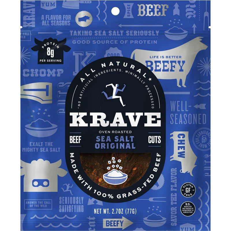 Krave Sea Salt Original Beef Jerky – 2.7oz