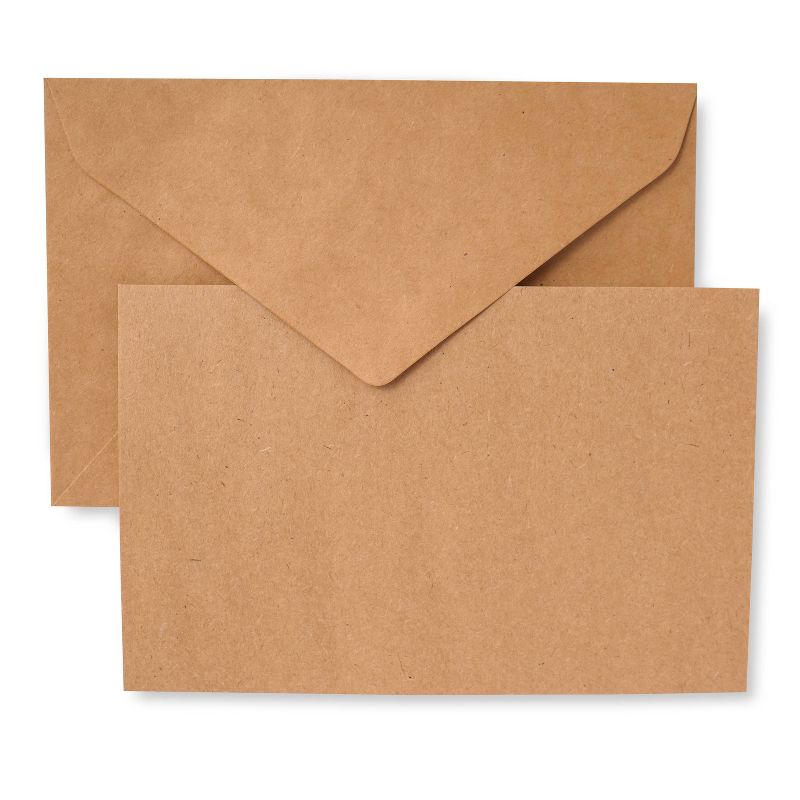 50ct Plain Flat panel Kraft Invitation