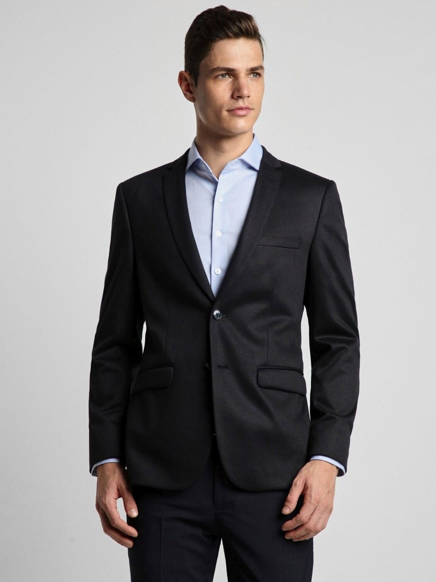 Allen Solly Black Slim Fit Blazer
