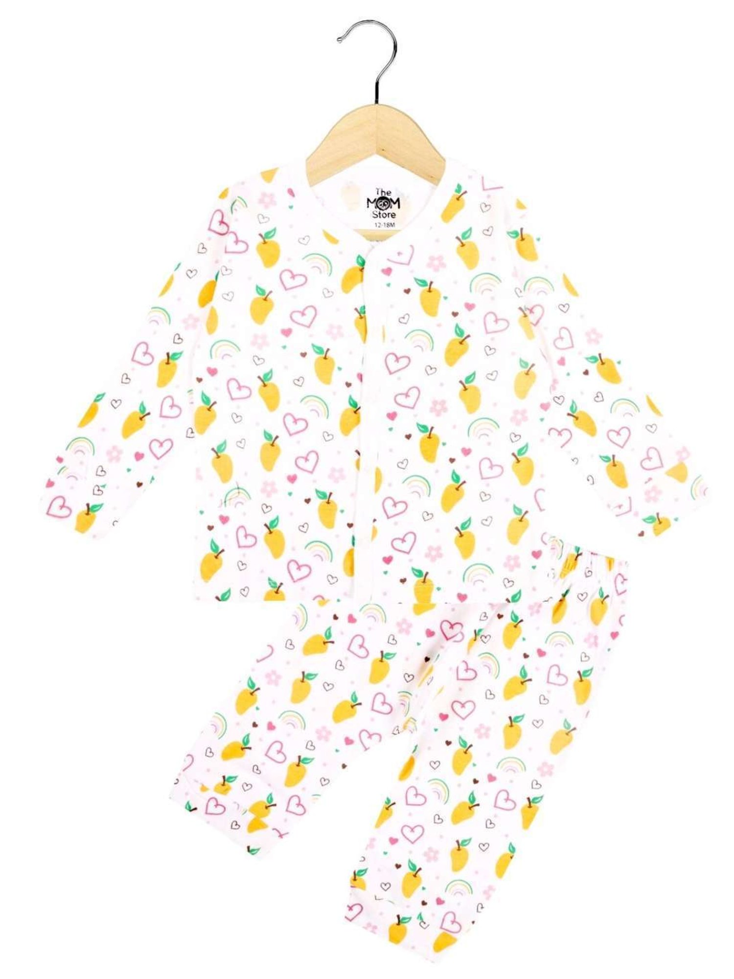 The Mom Store Boys Multicolor Cotton Printed Full Sleeves Top Set