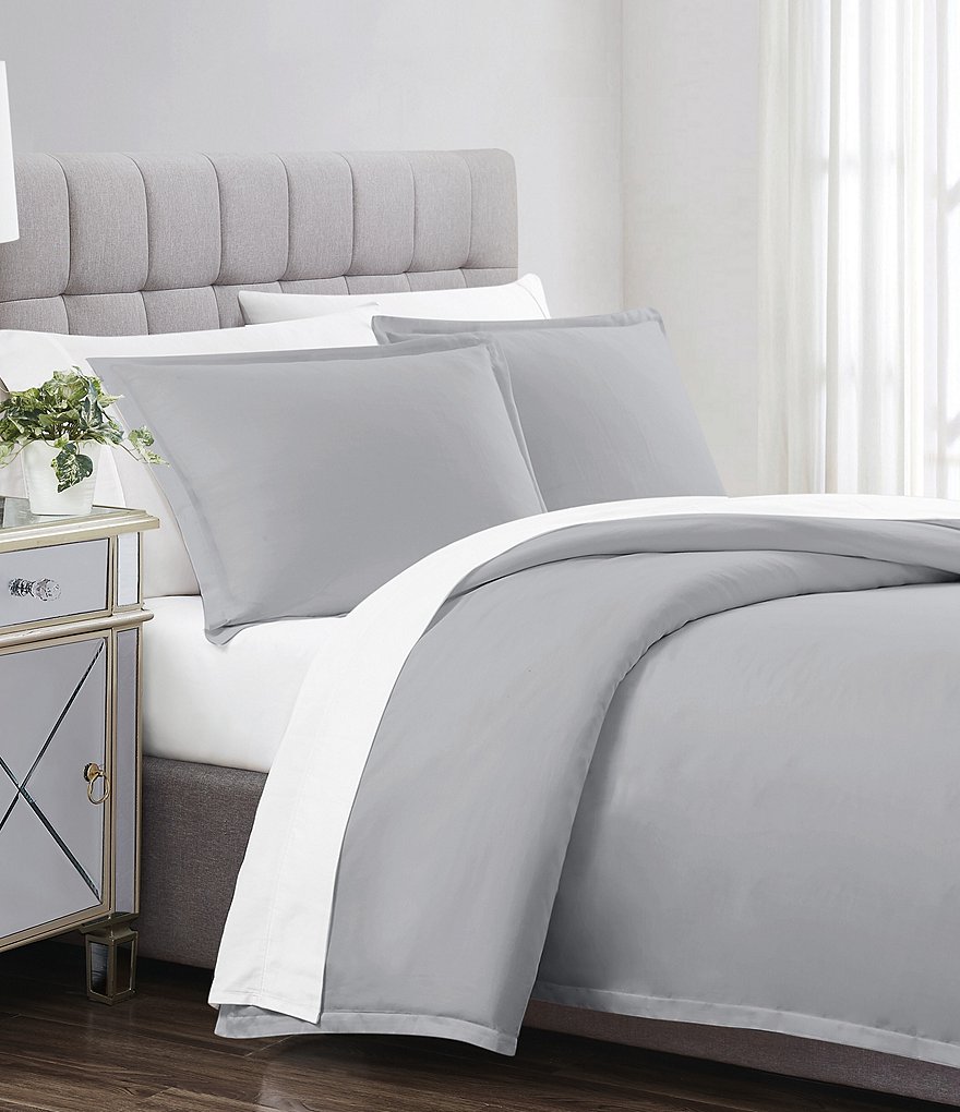 Charisma 310 Thread Count Cotton Classic Solid Duvet Cover Mini Set