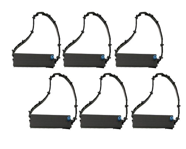 SuppliesMAX Compatible Replacement for Nukote BR106N Black/Red Printer Ribbons (6/PK) - Equivalent to Sharp S800BRC