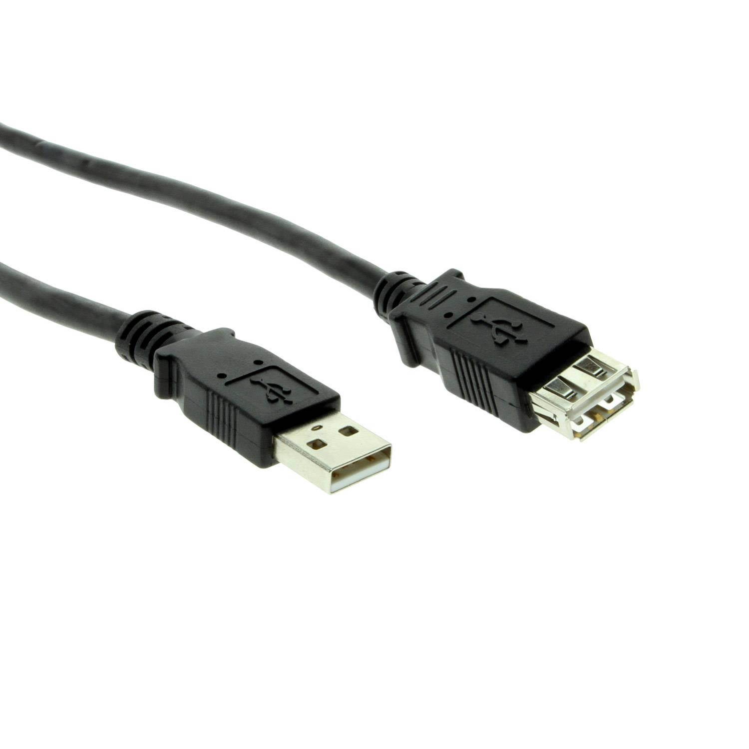 USBGear Pro-Series USB 2.0 Hi-Speed A to A Extension Cable 6ft. Black
