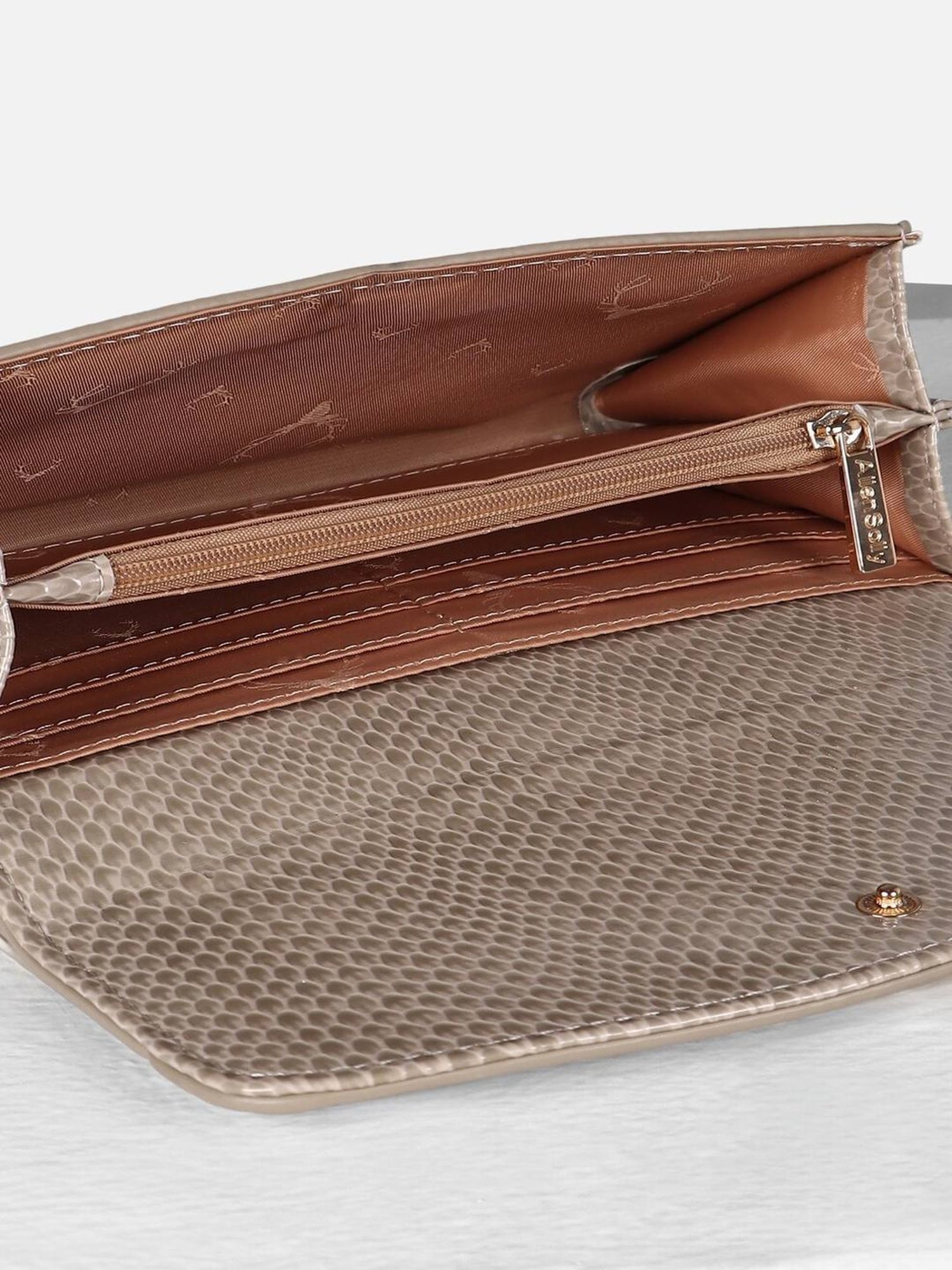 Allen Solly Beige Textured Wallet for women