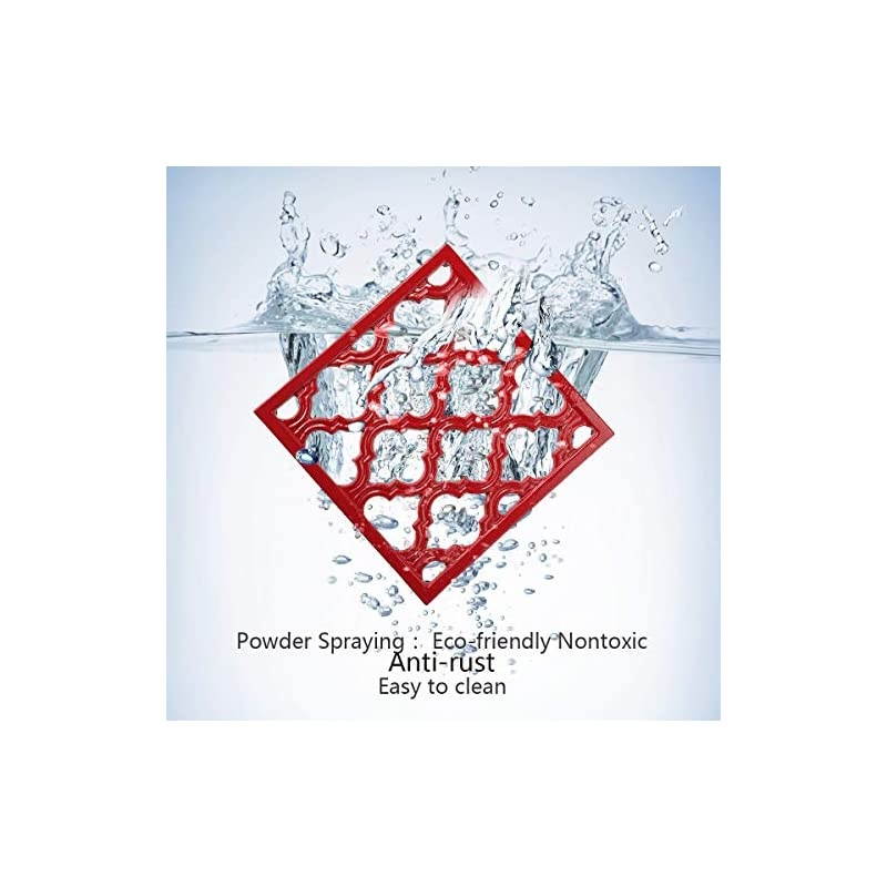 Cast Iron Trivet Red Metal Trivets for Kitchen Dining, Hot Pot Holder Hot Pads for Table & Countertop - Heat Resistant Teapot Trivets