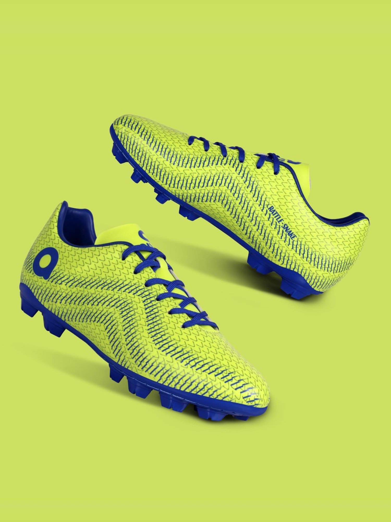 AIVIN Men's Rattle Snake Sulphur Green Football Shoes