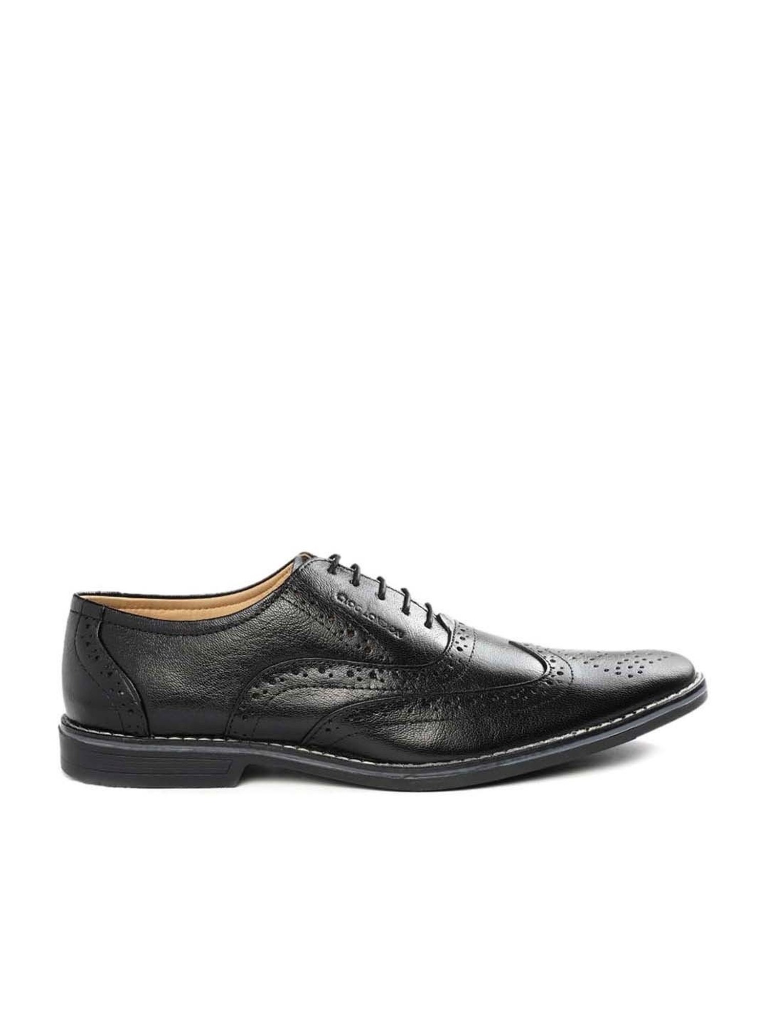 Clog London Men's Black Brogue Shoes