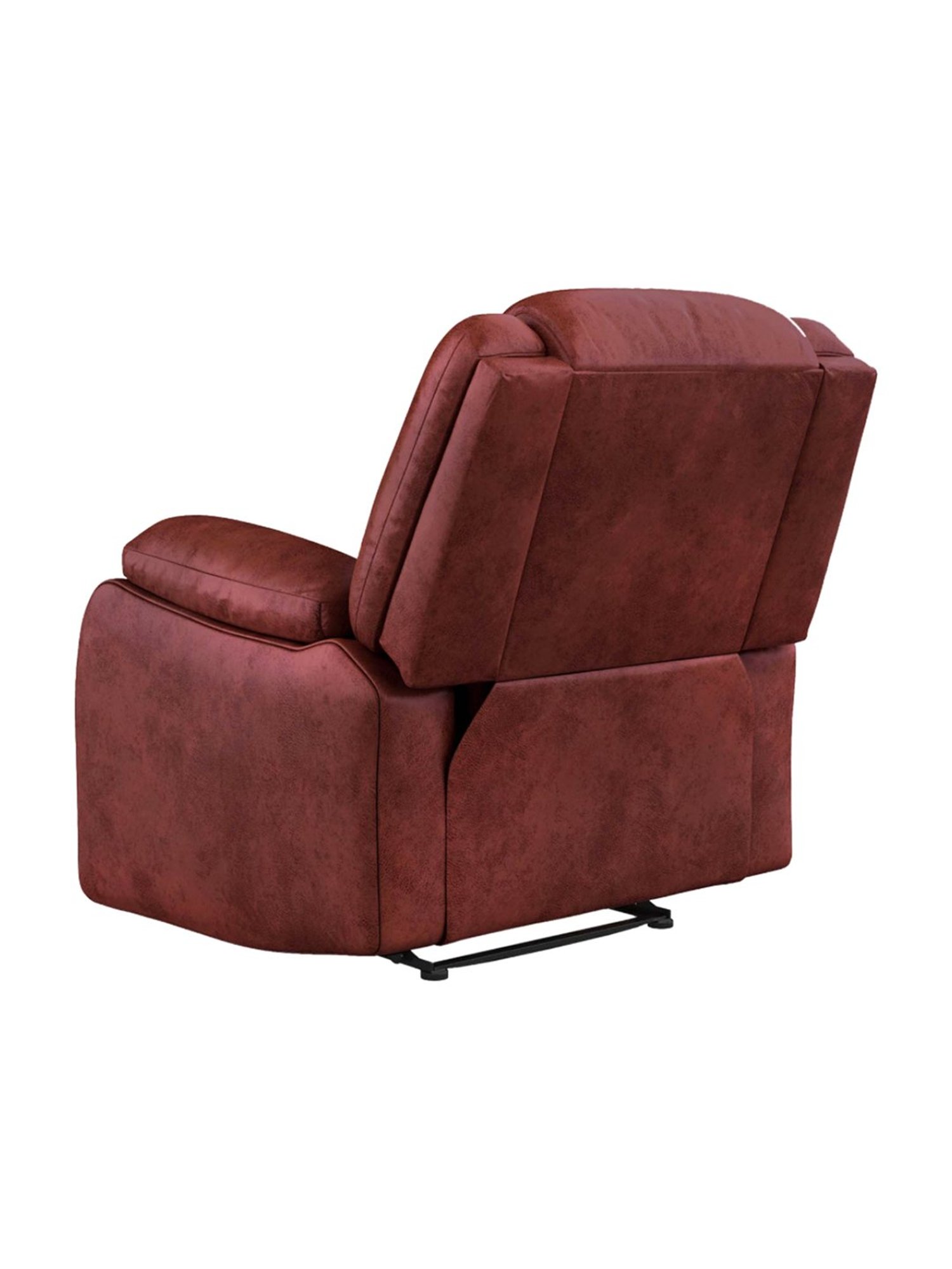 Duroflex Avalon Red Wood 1 Seater Recliner Sofa