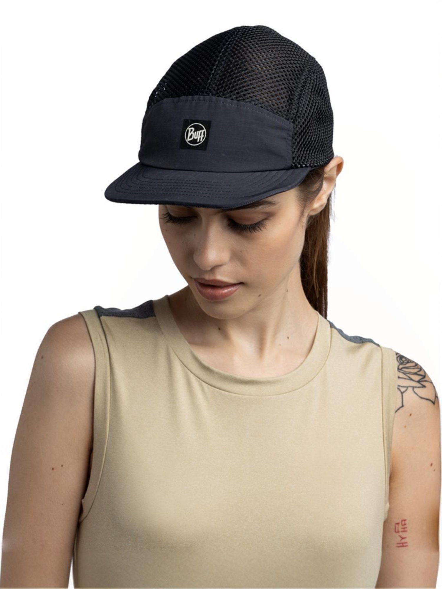 BUFF Saret Black Solid Cap