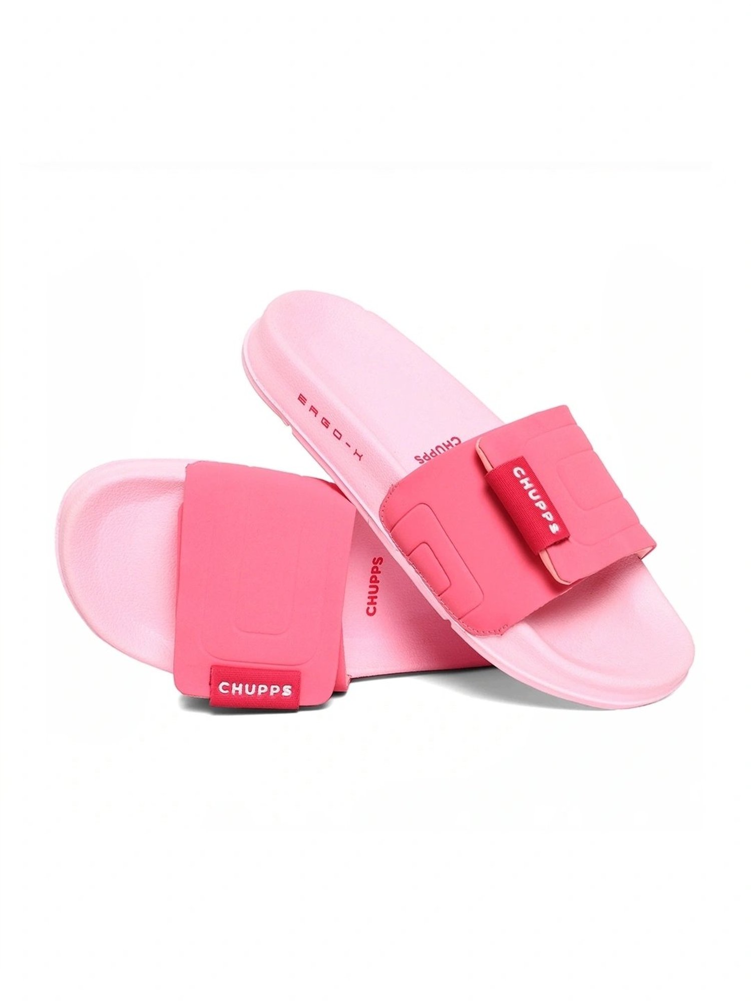 Chupps Women's Quilt Bloom ErgoX Plus Pink Slides