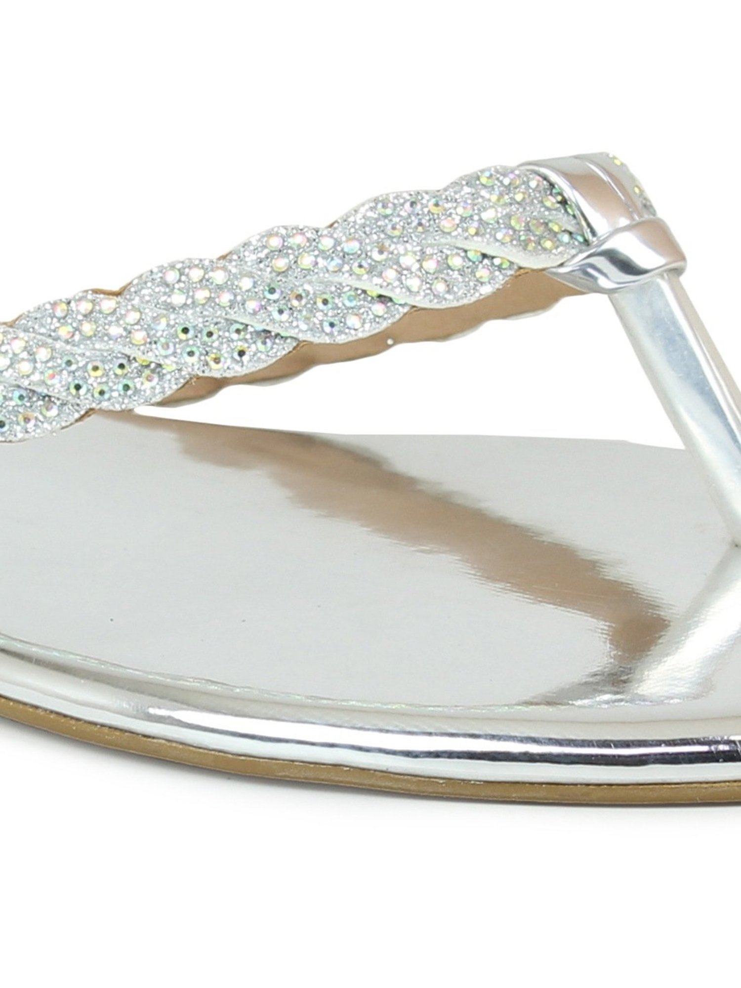 Inc.5 Women's Silver Thong Sandals