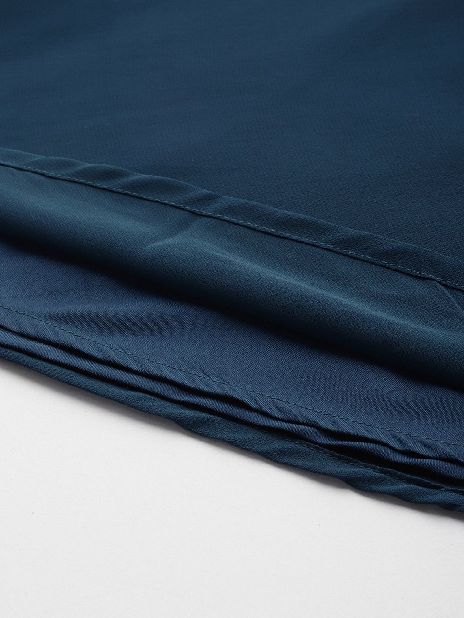 Jompers Blue Embroidered Flared Kurta