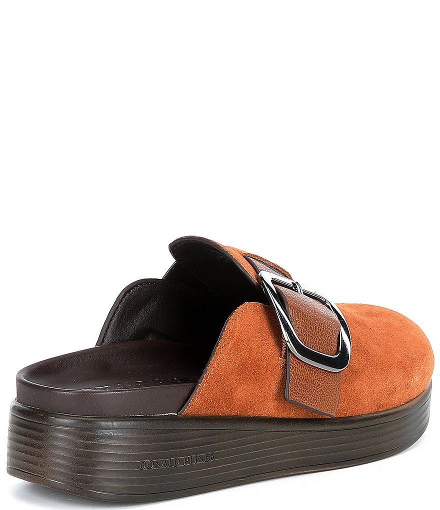 Donald Pliner Fiona Suede Buckle Mules